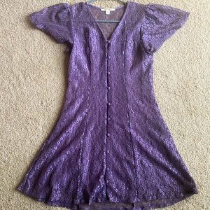 Purple lace dress